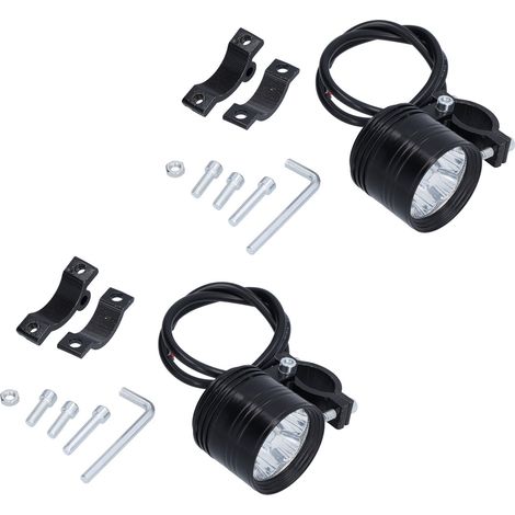 2er-Set Motorradscheinwerfer LED-Spotlicht mit 6 LEDs, verstellbar, Nebelscheinwerfer-Set (1/5)