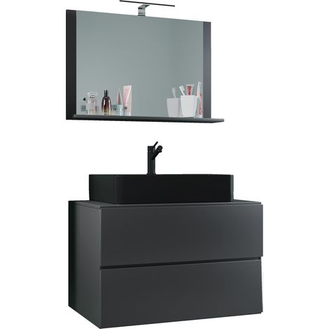 Muebles de baño de lavabo de 3 piezas Lendas 80 cm M 124x80x52 - VCM
