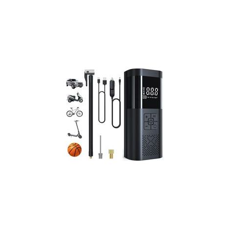 Mini Compresseur d'Air Portable, Gonfleur de Voiture avec Écran LCD, Multifonction pour Véhicules et Autres Applications