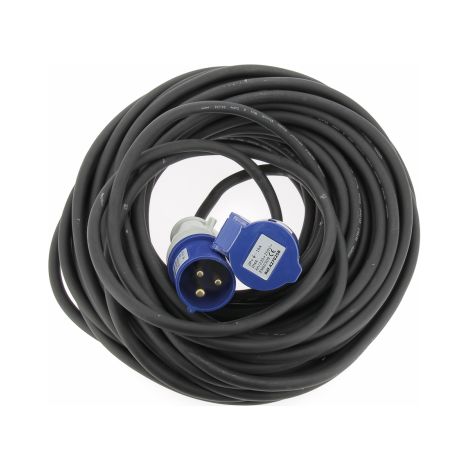 Rallonge néoprène CEE 17 30m – 1,5 mm² pour camping-car et van – Raccordement conforme normes CEE 17 – Utilisation terrains de camping – Haba