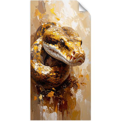 Selbstklebendes Poster – Wandsticker Schlangenkopf Reptilien Tiere 50x100 cm (1/3)