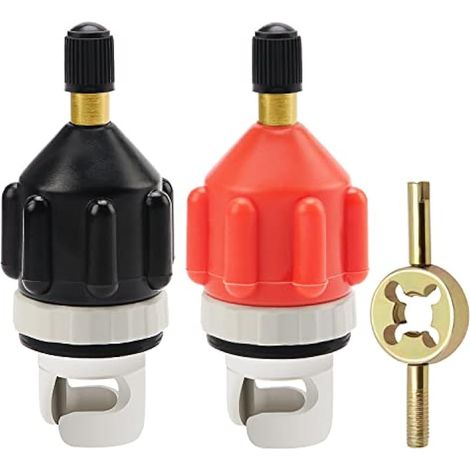 2 Pièces Sup Adaptateur de Pompe, Bateau Adaptateur de Valve H-R avec Poignée, pour Paddle Board Kayak Gonflable Bateau (1/4)