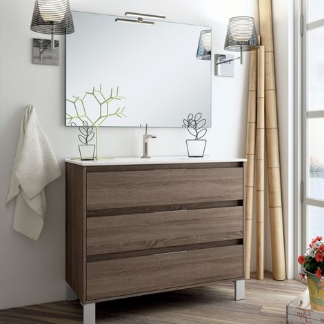 Meuble de salle de bain 3 tiroirs TIRIS 3C - Britannia - 80cm (1/4)