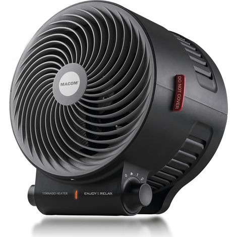 Macom Enjoy & Relax Tornado Drinnen Schwarz 2000 W Elektrischer Raumheizlüfter (1/5)