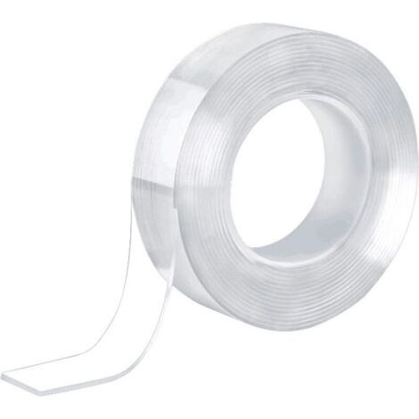Nano Tape,Ruban Adhésif Double Face Transparent,Ruban Imperméable Super Collant,Traceless Double Face Bande Antidérapante Réutilisable Lavable et Multifonctionnelle (5M)