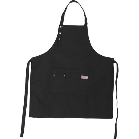 Tablier En Toile - Réglable À Boucle - Pour Cuisine Café Service - Unisexe S À XXL - 5 Poches Avant - 1 Pièce (1/5)
