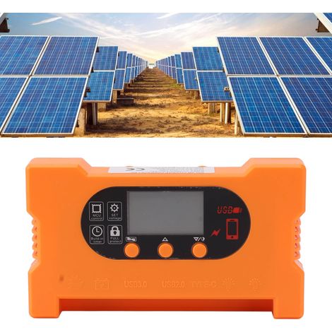 Nouveau contrôleur solaire avec double charge rapide USB Type-C, charge rapide CC, entraînement direct sans batterie, 30 A. (1/5)