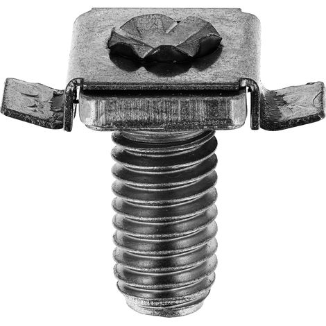 Vis en Cage avec Écrou Clipsable M6-1.00 x 12 mm Fixation pour Tôle ou Châssis Compatible avec Certains Véhicules Réf. 250 (1/4)