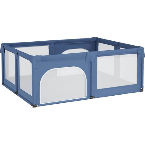 Parc pour bébé avec 2 portes Bleu clair Tissu Oxford