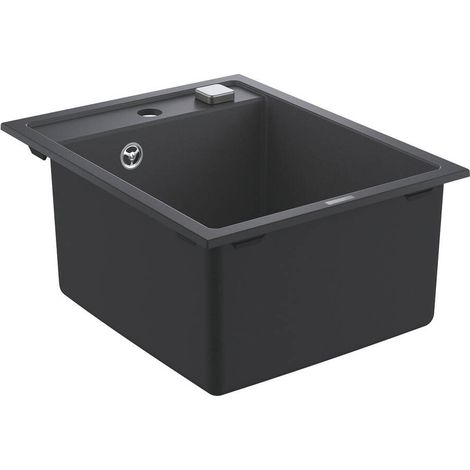 Fregadero K700 31650 1 lavabo 400x500mm granito negro (1/4)