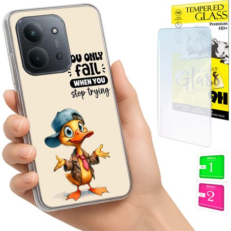 Funda para Xiaomi Redmi 15C 5G 173mm / Poco C85 con parte trasera tipo pato y cristal 9H. (1/5)