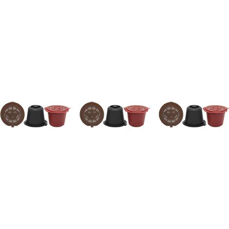 Lot de 9 capsules à expresso rechargeables et réutilisables pour machine à café Nespresso. Capsules vides incluses. (1/5)
