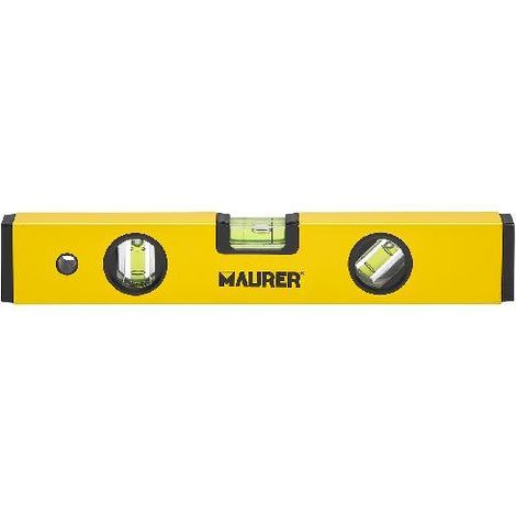 LIVELLA ALLUMINIO 3 BOLLE FISSE 30CM C/BASE MAGNETICA - MAURER