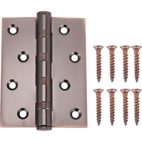 Charnière à ressort pliante plate en acier inoxydable pour porte, mobilier de maison (noir, rouge, bronze) (1/5)