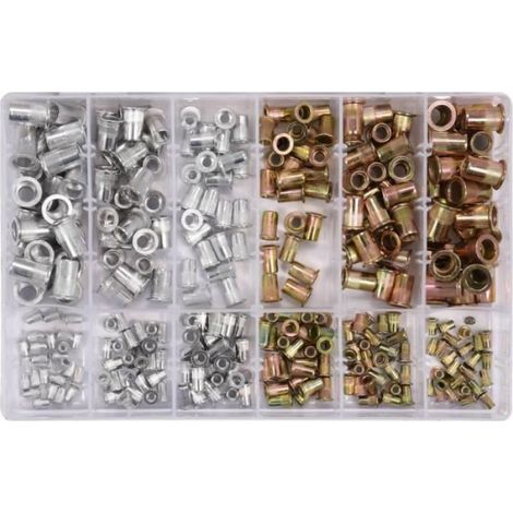 Écrou À Rivet - M3 M4 M5 M6 M8 M10 - Aluminium Et Acier Au Carbone - Pour Tôle Et Matériaux Sans Filetage - 300 Pièces (1/4)