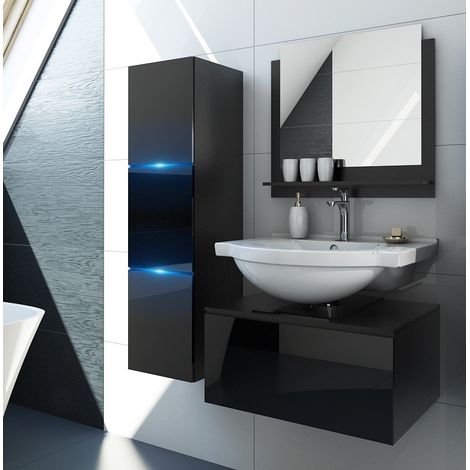 Ensemble meuble de salle de bain BOMBER I 60 CM noir (1/2)