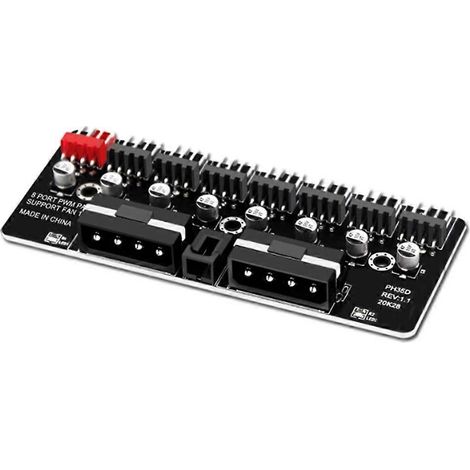 Concentrateur de ventilateurs PWM 12 V, connecteur SATA, pour ventilateurs 3 et 4 broches (1/5)