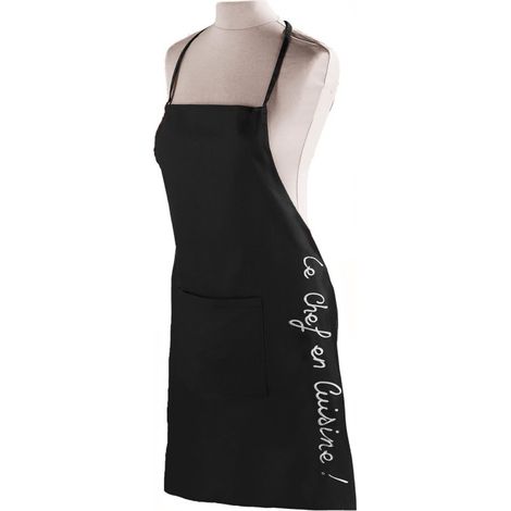 Tablier de Cuisine "Cuistot" 84cm Noir (1/4)
