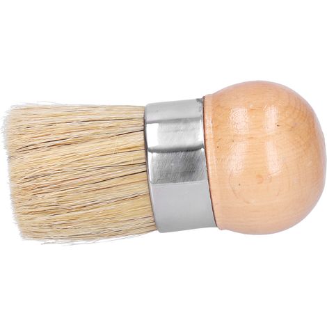Pinceau à tête ronde de 5 cm (2 pouces) pour la décoration, peinture, poils ronds, manche en bois, pinceau de nettoyage