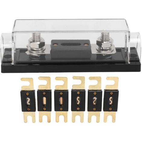 Car Audio Fuse Holder Video System 150A ANL Fuse Block Set with 6 Fuses for RV Yacht Boat Agricultural Vehicle (1/5)
