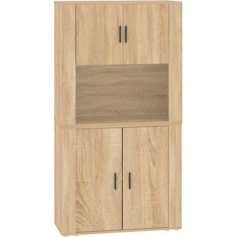 Buffet credenza cassettiera mobile contenitore organizer cucina soggiorno soggiorno alto sonoma multistrato marrone 020034215