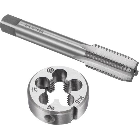 Tarauds et Matrices Ensembles M16 x 2 Métrique Gauche Main Vis Fil Fraisage Droit Cannelure Robinet avec Rond Filetage Matrice (1/5)