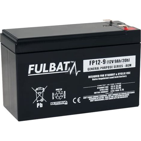 Bater铆a 12V 9,0 Ah (C20) AGM FULBAT SBA912 (1/3)