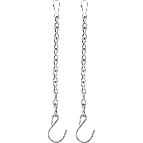 (Y5GA5AC403164-S-24) 2 chaînes de suspension pour pots de fleurs, paniers, mangeoires à oiseaux, jardinières, lanternes, décorations et supports pour plantes (1/4)