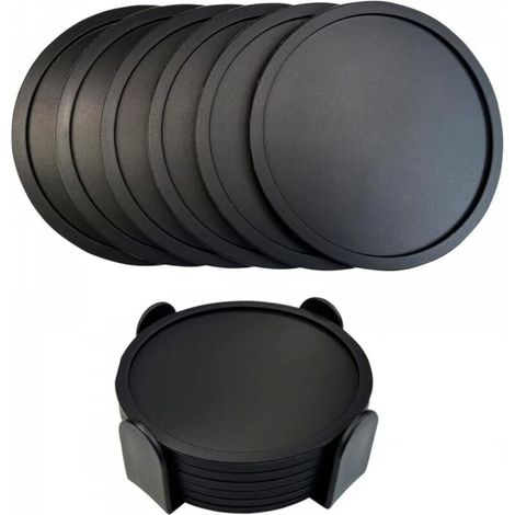 Dessous de verre en silicone, dessous de verre pour boissons, dessous de verre pour café, table à manger, cuisine, bureau, dessous de verre, 6 pièces (1/3)