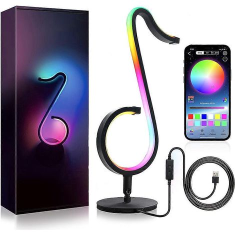 Medienstreaming, farbwechselnde, Bluetooth-kompatible LED-Nachtlichter, App-Steuerung