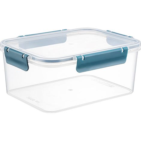 Couvercle de protection rectangulaire en plastique pour récipient alimentaire 2,85 L bleu