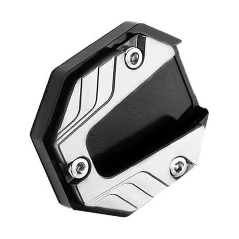 Plaque de support latérale argentée pour motos et scooters (1/5)