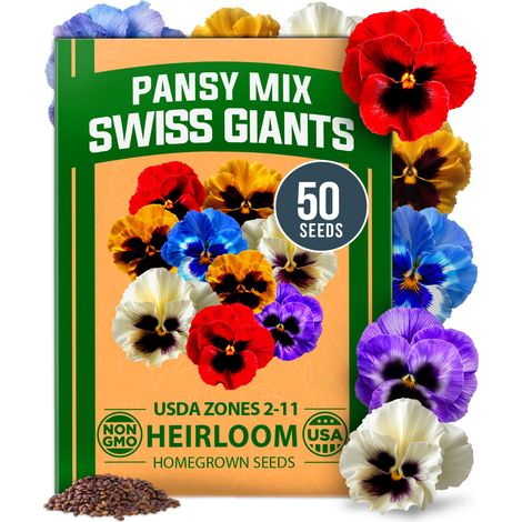 50 semi di viola del pensiero, misti di viole del pensiero, semi di piante ornamentali per giardini esterni (1/5)