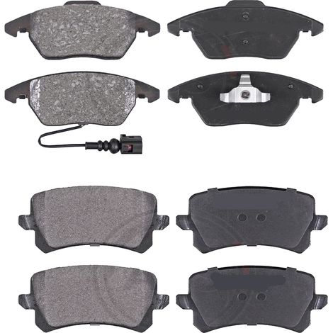 KIT PASTIGLIE FRENO ANTERIORI E POSTERIORI compatibile con VW SHARAN (7N1,7N2) / PASTIGLIE FRENANTI AUTO OEM P 85 131  P 85 112,P 85 109 / SOSTITUZIONE DIRETTA / BASSA POLVERE / SILENZIOSO