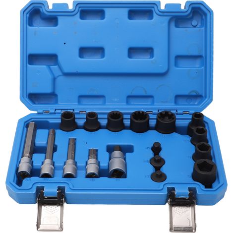 Ortviai Douilles à Cliquet pour Étriers de Frein – Jeu de 17 Pièces en Acier Forgé à Chute, Compatible 1/4", 3/8", 1/2" (1/5)