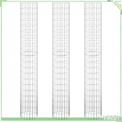 Lit surélevé gabion - FAF EICY - 152022 - Circulaire - Acier galvanisé - Ø30x200 cm (lot de 3) (1/5)