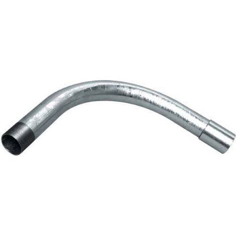 Coude acier fraenkische stahrohr-gewindebogen galvanisé 31 cm 21 cm (1/2)