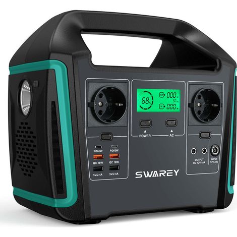 Tragbare Stromzeuger Swarey 1000W 725.76Wh Stromgenerator Solargenerator Tragbarer Powerstation Campinggenerator