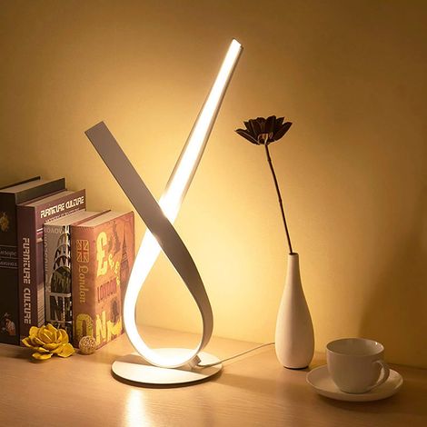 Lampe de Table 12W LED Lampe de Chevet avec Variateur Facile-Lumière de 3 Couleurs (1/5)