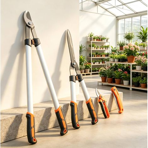 Set 4 utensili da potatura per giardino con troncarami, forbici e sega pieghevole HAVRYA (1/4)