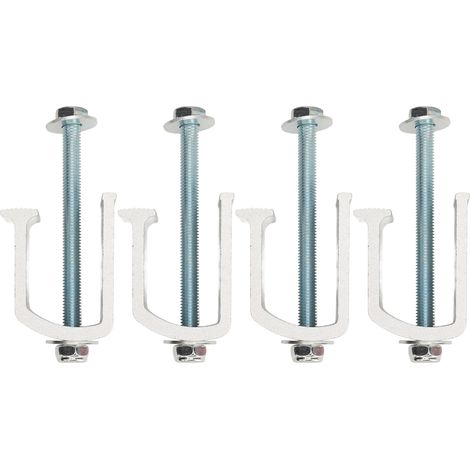4 ensembles de pinces de boîte à outils pour camion, en aluminium antirouille, longue durabilité, arrimage pour véhicules, argent (1/5)
