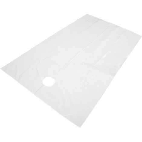 Draps de salon de beauté, housse de table de massage SPA douce pour la peau avec trou pour respirer le visage (blanc) (1/5)