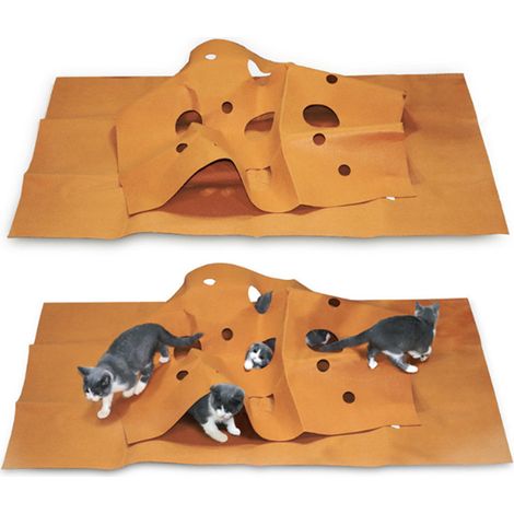 Labyrinthe de chat, tapis de jeu pour animaux de compagnie, tapis d'entranement tapis de litière pour chat 120 × 90cm (1/5)