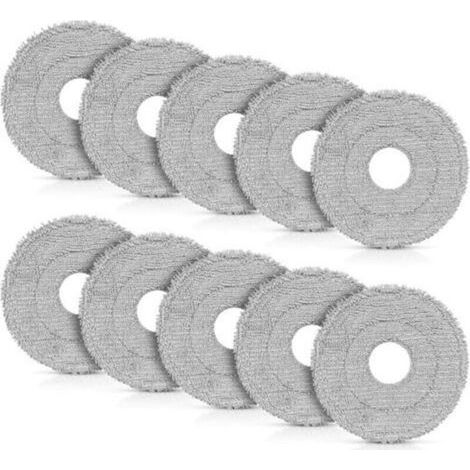 Lot de 10 Serpillière pour Robot Aspirateur Dreame L10s Ultra Gen 2 / Mova E30 Ultra / L10s Pro Ultra / X40 Ultra / X40 Master/L40 Ultra/X50 Ultra Complete, Accessoires Tampons de Nettoyage Microfibre (1/5)