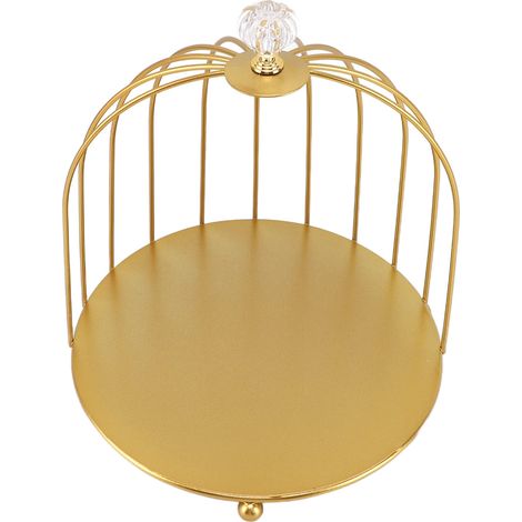 Make-up-Organizer in Vogelkäfigform, Gold, platzsparend, einzigartiges multifunktionales Badezimmer-Aufbewahrungsregal aus Eisen, einlagig (1/5)
