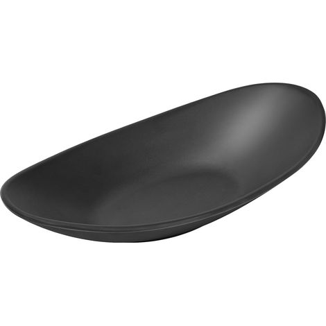 Noir Plateau décoratif，26.5x14cm，Vassoio Ovale，Vide Poche Entree，Vide-Poche d'entrée pour Les clés de Couloir, Les Bols décoratifs, Les Bols à Bijoux (1/5)