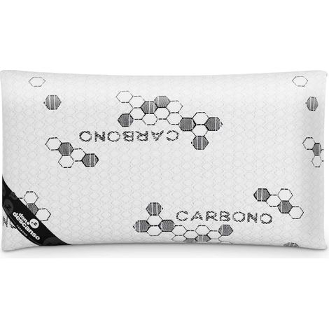 Nalui Almohada Copos Viscoelástica Blanco Carbono (70x38 cm), Firmeza Media