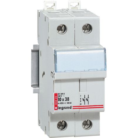 LEGRAND LEG05828 COUPE-CIRCUIT SECTIONNEUR 2P CARTOUCHE CYLINDRIQUE INDUSTRIELLE 10 X 38 500 V