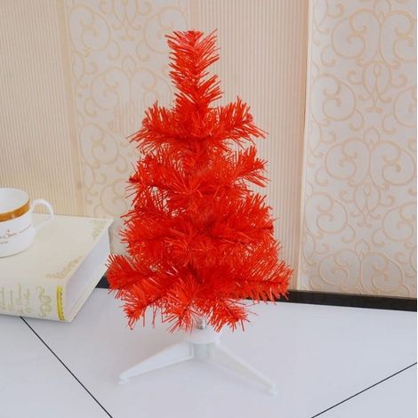 Arbre De Noël Artificiel - 30 Cm - Blanc - Décoration De Table Et De Cheminée - Lot De 1