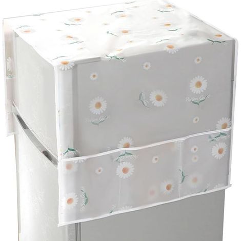 130x54cm Chiffon Anti Poussière pour Réfrigérateur PVEA Housse de Protection Anti Poussière pour Machine à Laver Multi Usages avec Poches (1/5)
